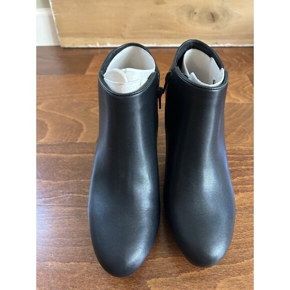 Clarks Women's Ambyr Rise Ankle Boot Leather Side Zip Black Booties 10.5 M - Picture 5 of 9